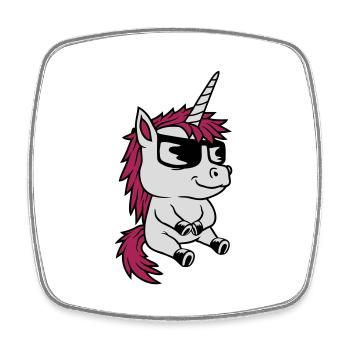 Cool Sunglasses Unicorn Comic - Square fridge magnet - white - Front