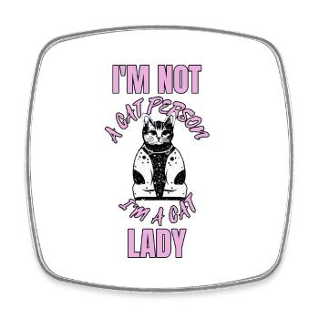 Cat Cats Crazy Cat Lady Cat Man - Square fridge magnet - white - Front