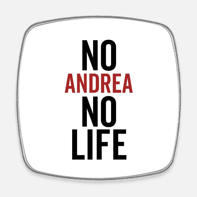 Pas d’Andrea Pas de vie - Magnet carré - blanc