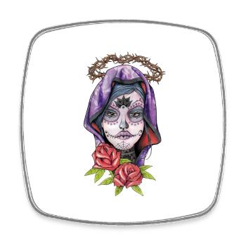 Catrina - Tag der Toten Mexiko - Halloween - Viereckiger Kühlschrankmagnet - Weiß - Vorne