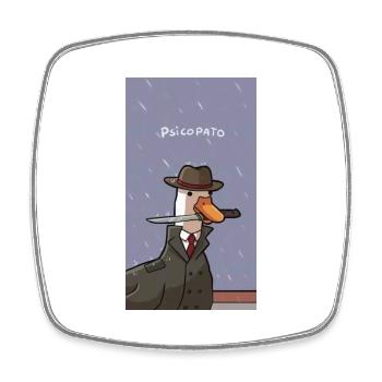 Meme Duck - Square fridge magnet - white - Front