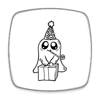 Dear Geist celebrates birthday - Square fridge magnet - white - Front