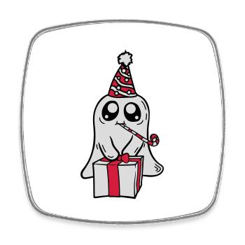Little Ghost celebrates its birthday - Square fridge magnet - white - Front