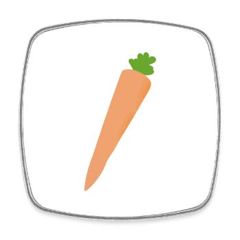 Carotte Carotte Légumes Santé Vegan Cadeau Végétalien - Magnet carré - blanc - Devant