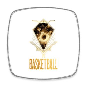 Basketball Ball Gold Basketball Player Player - Square fridge magnet - white - Front