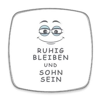 Sohn sein - Viereckiger Kühlschrankmagnet - Weiß - Vorne