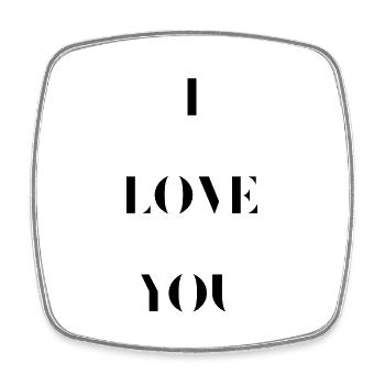 I Love you - Square fridge magnet - white - Front