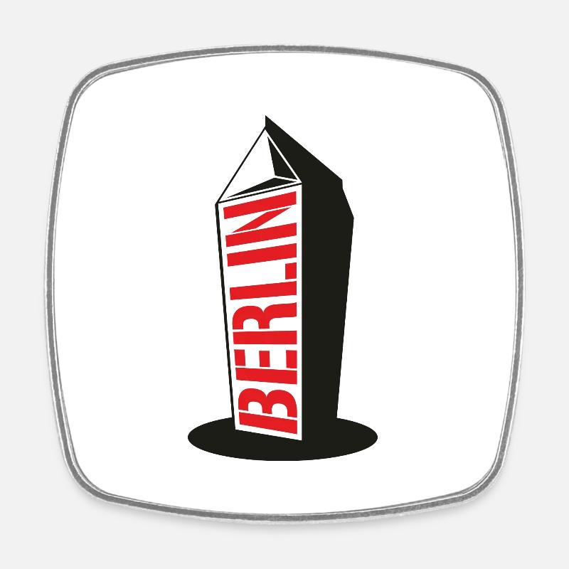 Berliner Milchbübchen - Magnet carré - blanc