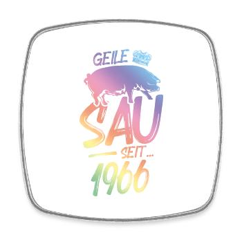 1966 Geile Sau - Viereckiger Kühlschrankmagnet - Weiß - Vorne