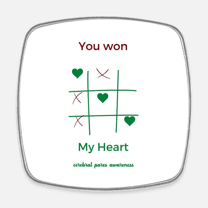 My Heart - Square fridge magnet - white