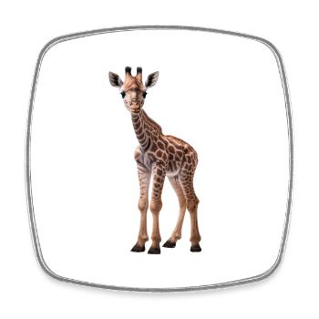 Giraffe - Giraffe Baby - Cool Kids Giraffe - Square fridge magnet - white - Front