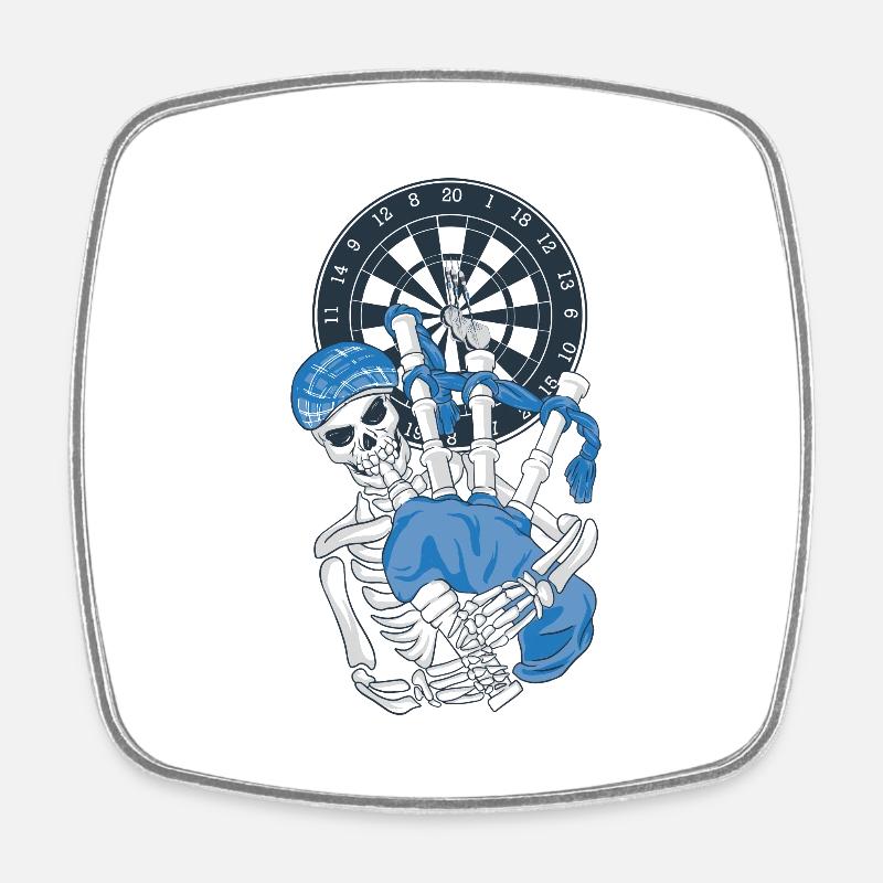 Scotland Bag Pipe Darts Player - Square fridge magnet - white