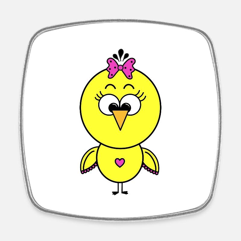 Chick - Square fridge magnet - white