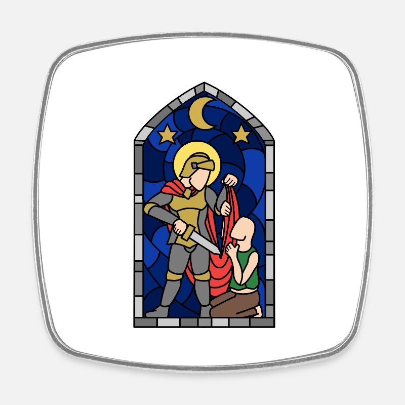 Saint Martin - Square fridge magnet - white