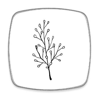 Fleuriste Fleur Plante Nature Jardinier - Magnet carré - blanc - Devant