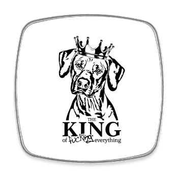 Rhodesian Ridgeback King Hundespruch Hunde - Viereckiger Kühlschrankmagnet - Weiß - Vorne