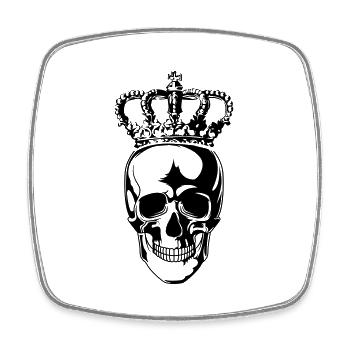 Skull King - Square fridge magnet - white - Front