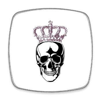 Skull King - Square fridge magnet - white - Front
