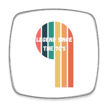 Vintage 70's - Square fridge magnet - white - Front