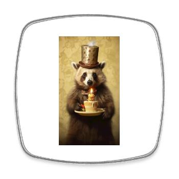 Birthday - Square fridge magnet - white - Front