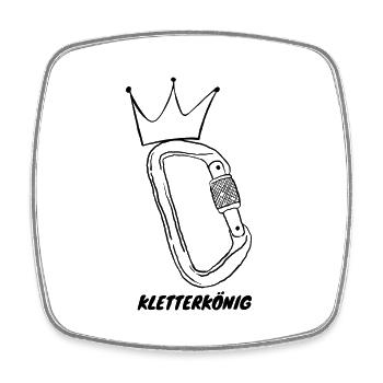 KletterKönig - Viereckiger Kühlschrankmagnet - Weiß - Vorne