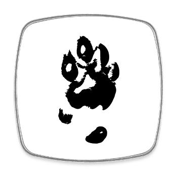 Hund Chien - Magnet carré - blanc - Devant