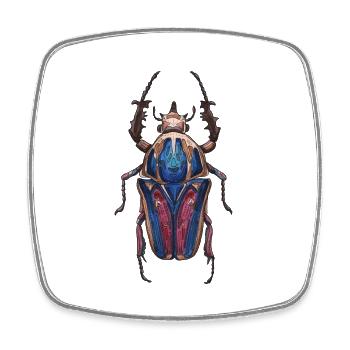 Big Beetle Stag - giant beetle deer - Square fridge magnet - white - Front