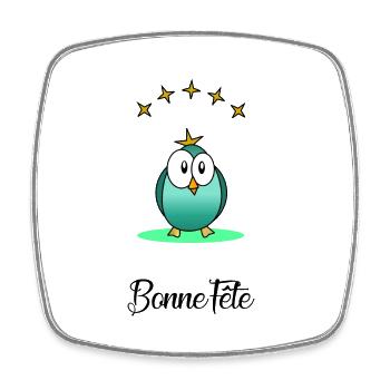 BONNE FÊTE MAMAN. MAMAN. FÊTE DES MÈRES. FÊTE - Magnet carré - blanc - Devant