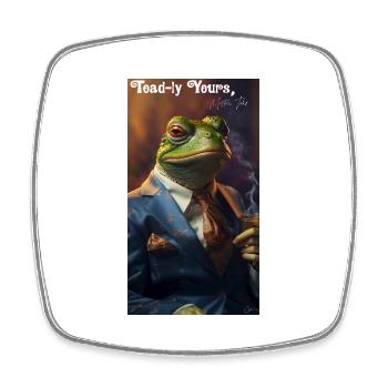 Crapaud - Magnet carré - blanc - Devant