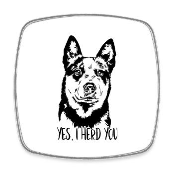 Bouvier australien Je vous garde Chiens Wilsigns - Magnet carré - blanc - Devant