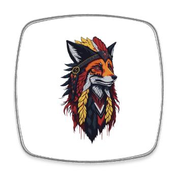 Fuchs Fox b - Viereckiger Kühlschrankmagnet - Weiß - Vorne