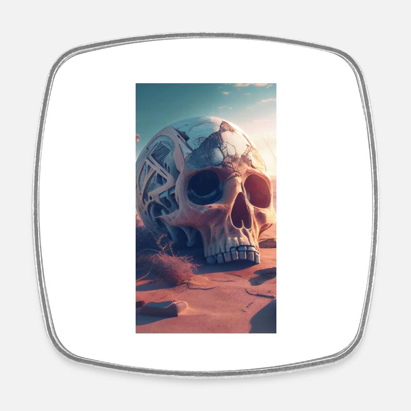 Mon design - Magnet carré - blanc