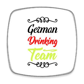 drinking team german - Viereckiger Kühlschrankmagnet - Weiß - Vorne