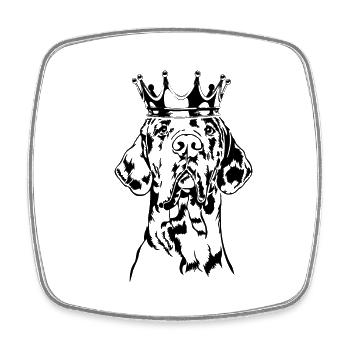 Chiens de la couronne de Dogue allemand Wilsigns - Magnet carré - blanc - Devant