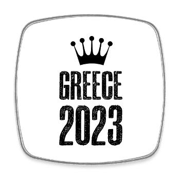 Greece 2023 Krone - Square fridge magnet - white - Front
