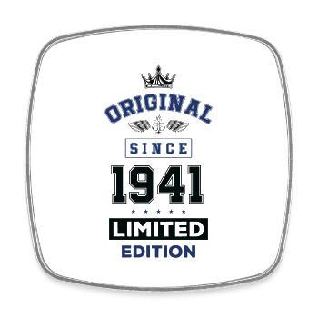 1941 limited edition birthday - Square fridge magnet - white - Front