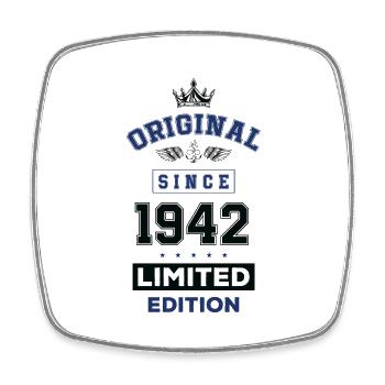 1942 limited edition Geburtstag - Viereckiger Kühlschrankmagnet - Weiß - Vorne