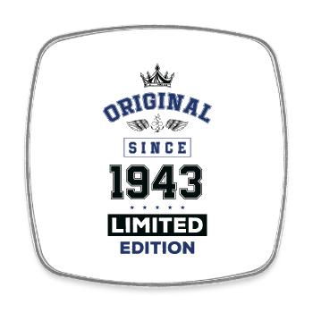 1943 limited edition birthday - Square fridge magnet - white - Front