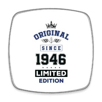 1946 limited edition birthday - Square fridge magnet - white - Front