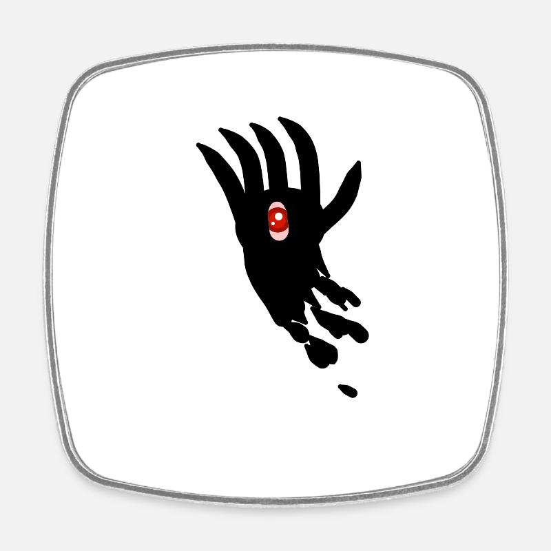 Cool hand with eye - Square fridge magnet - white