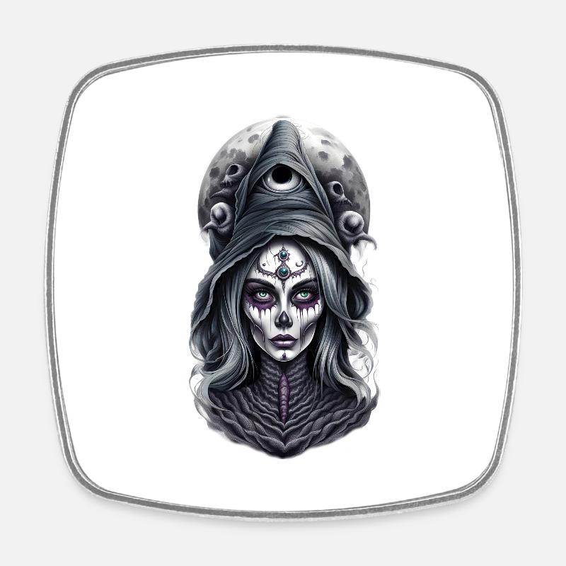 Occult Wicca - Square fridge magnet - white