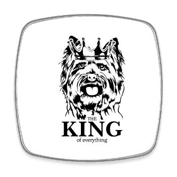 Cairn Terrier Roi de tout Chiens Wilsigns - Magnet carré - blanc - Devant