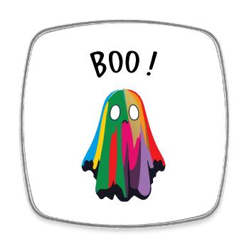 Fantôme mignon / Halloween - Magnet carré - blanc - Devant