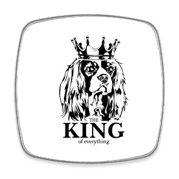 Cavalier King Charles Spaniel King Dogs Wilsigns - Square fridge magnet - white - Front