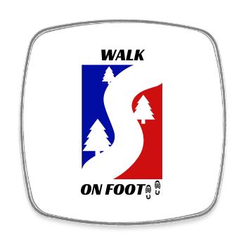 The Walking Path - Square fridge magnet - white - Front