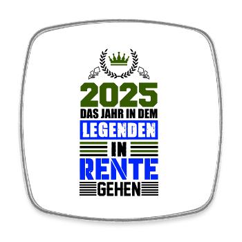 rente 2025 legenden - Viereckiger Kühlschrankmagnet - Weiß - Vorne