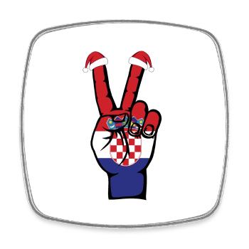 Croatie Drapeau Noël Symbole De Paix - Magnet carré - blanc - Devant