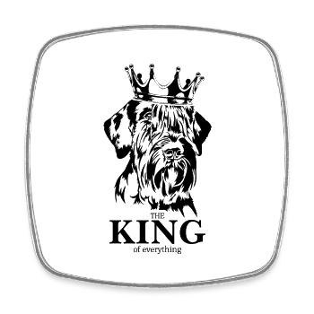 Schnauzer géant roi de tout chiens Wilsigns - Magnet carré - blanc - Devant