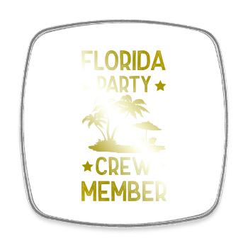 Équipe de fête en Floride - Magnet carré - blanc - Devant
