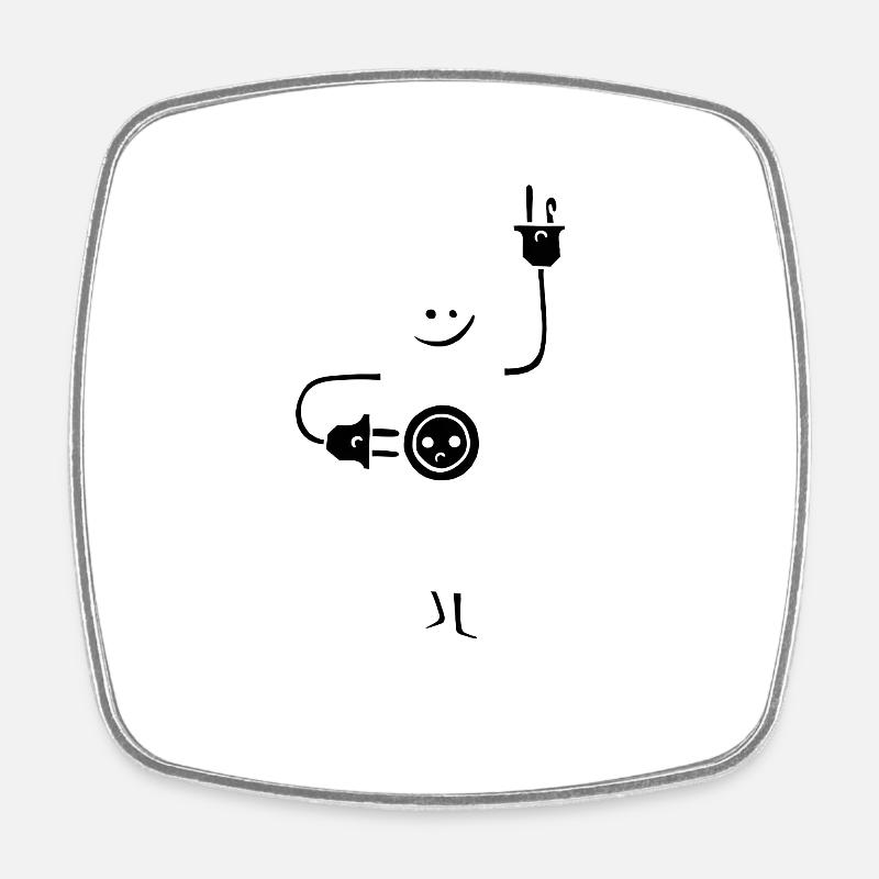 DDR Energy white - Square fridge magnet - white